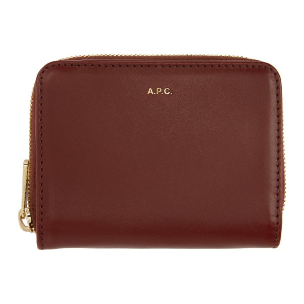 A.P.C. Burgundy Emmanuelle Compact Wallet (price firm)